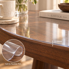 Round Clear PVC Side Table Protector – 2.0mm Thick, Waterproof & Scratch Resistant