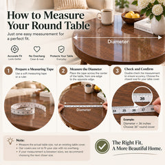 Round Clear PVC Side Table Protector – 2.0mm Thick, Waterproof & Scratch Resistant