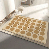 AimHave Warm Beige Geometric Dot Diatomite Mat – Modern Mid-Century Quick-Dry Bath & Kitchen Mat, Non-Slip Coffee Bar Runner & Dish Drying Mat