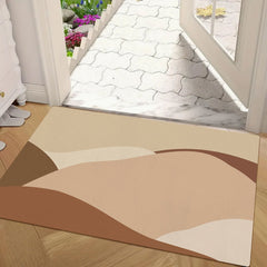 AimHave Smoke Wave Diatomite Mat – Modern Abstract Soft Quick-Dry Bath & Kitchen Mat, Non-Slip Low Profile Floor Runner