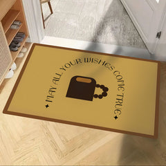 AimHave Warm Wishes Diatomite Coffee Mat – Soft Quick-Dry Kitchen Counter Dish Drying Mat, Non-Slip Espresso Bar Runner