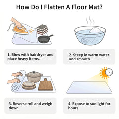 AimHave Rectangle Frosted Floor Protector – Waterproof Heavy Duty PVC Floor Mat for Entryway