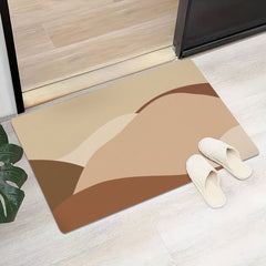 AimHave Smoke Wave Diatomite Mat – Modern Abstract Soft Quick-Dry Bath & Kitchen Mat, Non-Slip Low Profile Floor Runner