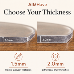 AIMHave 44x90 Inch Clear Table Protector – Heavy Duty PVC Table Cover 1.5mm & 2mm Thick