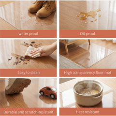 AimHave Rectangle Clear Table & Floor Protector 13 x 16 Inch – Waterproof Heavy Duty PVC Cover for Tables & Floors