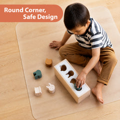 AimHave Rectangle Frosted Floor Protector – Waterproof Heavy Duty PVC Floor Mat for Laundry