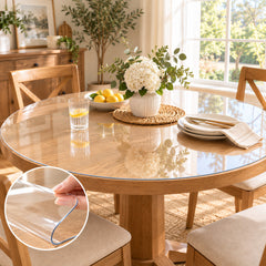 Round Clear PVC Table Protector – 2.0mm Thick, Waterproof & Heat Resistant | AimHave