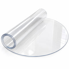Round Clear PVC Side Table Protector – 2.0mm Thick, Waterproof & Scratch Resistant