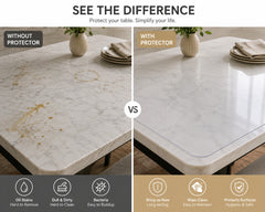 AIMHave 2mm Matte Frosted PVC Table Protector – 35.6" x 63" Anti-Glare Desk & Table Cover