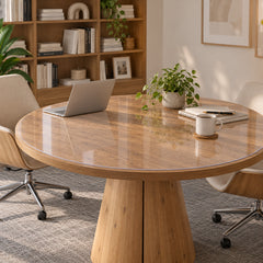 Round Clear PVC Desk Protector – 2.0mm Thick, Waterproof & Scratch Resistant for Office Desks
