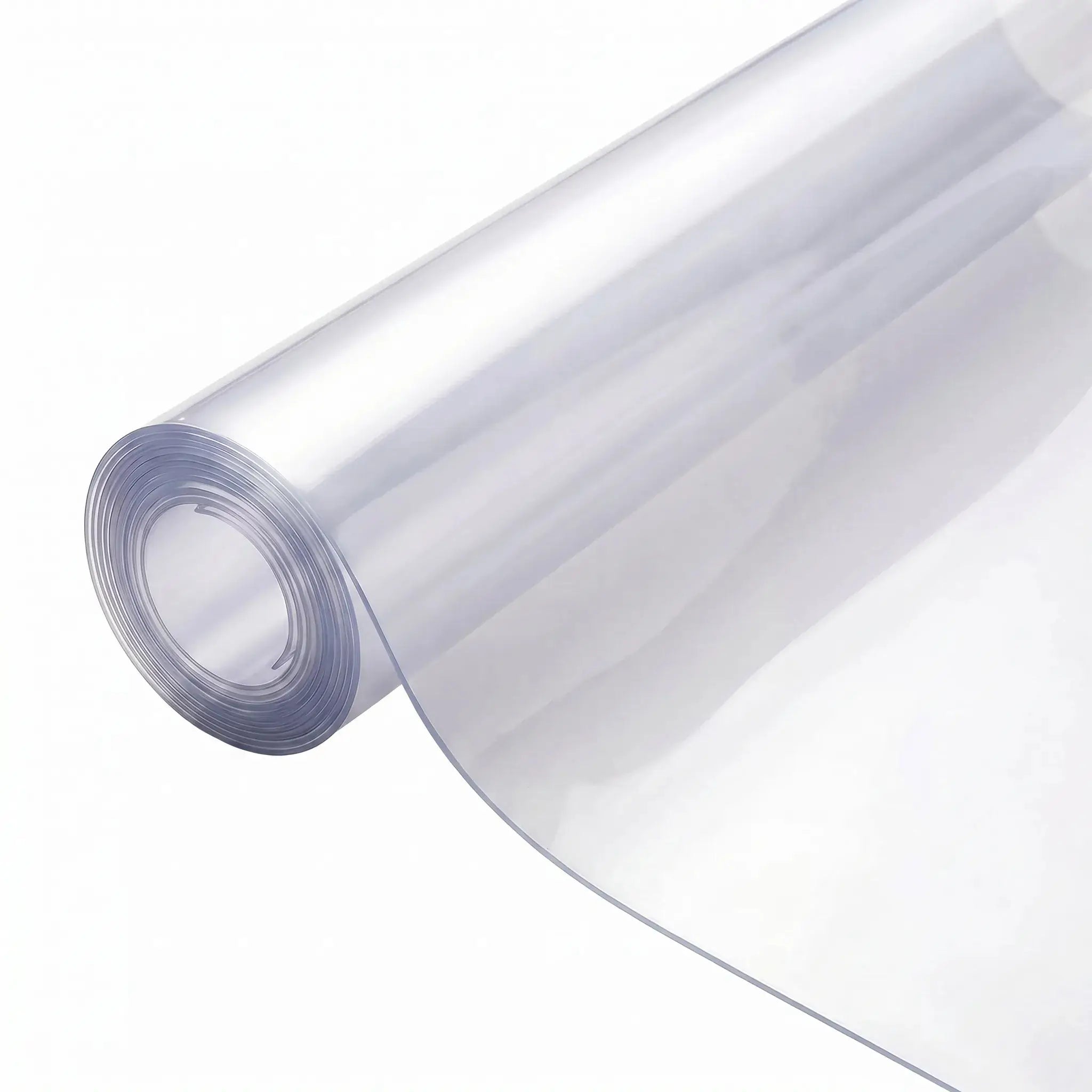 Product shot of PVC mat on a white background, highlighting its bubble-free clear surface.