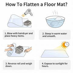 AimHave Rectangle Frosted Floor Protector – Waterproof Heavy Duty PVC Floor Mat for Pet Area