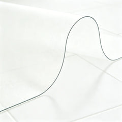 Frosted PVC mat for bathroom showing 1.5mm material flexibility and translucent matte finish for floor protection.