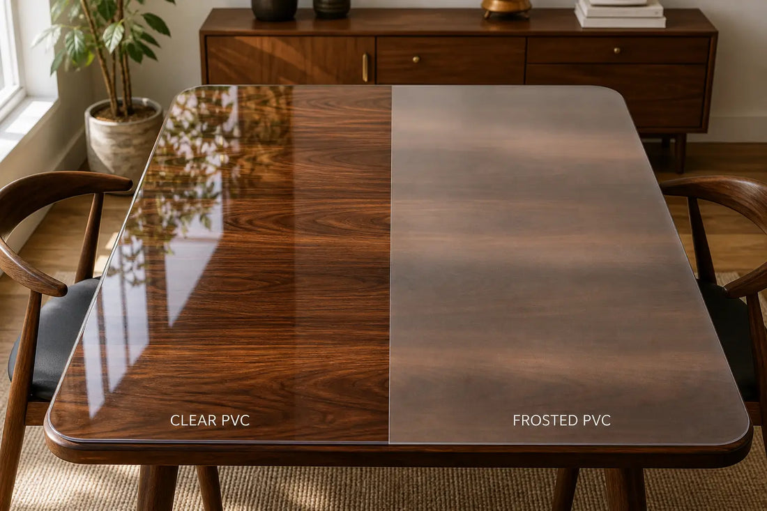 Clear vs. Frosted Table Protectors: How to Choose the Right Finish for Your Surface