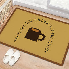 AimHave Warm Wishes Diatomite Coffee Mat – Soft Quick-Dry Kitchen Counter Dish Drying Mat, Non-Slip Espresso Bar Runner
