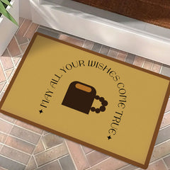 AimHave Warm Wishes Diatomite Coffee Mat – Soft Quick-Dry Kitchen Counter Dish Drying Mat, Non-Slip Espresso Bar Runner