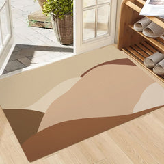 AimHave Smoke Wave Diatomite Mat – Modern Abstract Soft Quick-Dry Bath & Kitchen Mat, Non-Slip Low Profile Floor Runner