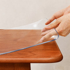 46 x 110 Zoll rechteckiger klarer Tisch- & Bodenschutz – Wasserdichte strapazierfähige PVC-Abdeckung für Tische & Böden