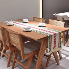 AimHave Sage Green Boho Farmhouse Woven Table Runner – Macrame Crochet Table Runner with Tassels for Dining Table Decor