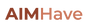 AimHave brand logo featuring the word "AIM" in bold dark brown and "Have" in a lighter orange-brown sans-serif font.
