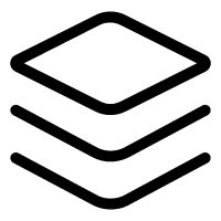 Minimalist stacked layers icon representing AimHave premium PVC material quality.