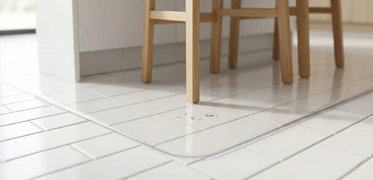 AimHave waterproof clear PVC floor mat for kitchen areas, anti-slip and easy to clean.