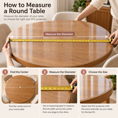 Round Clear PVC Desk Protector – 2.0mm Thick, Waterproof & Scratch Resistant for Office Desks