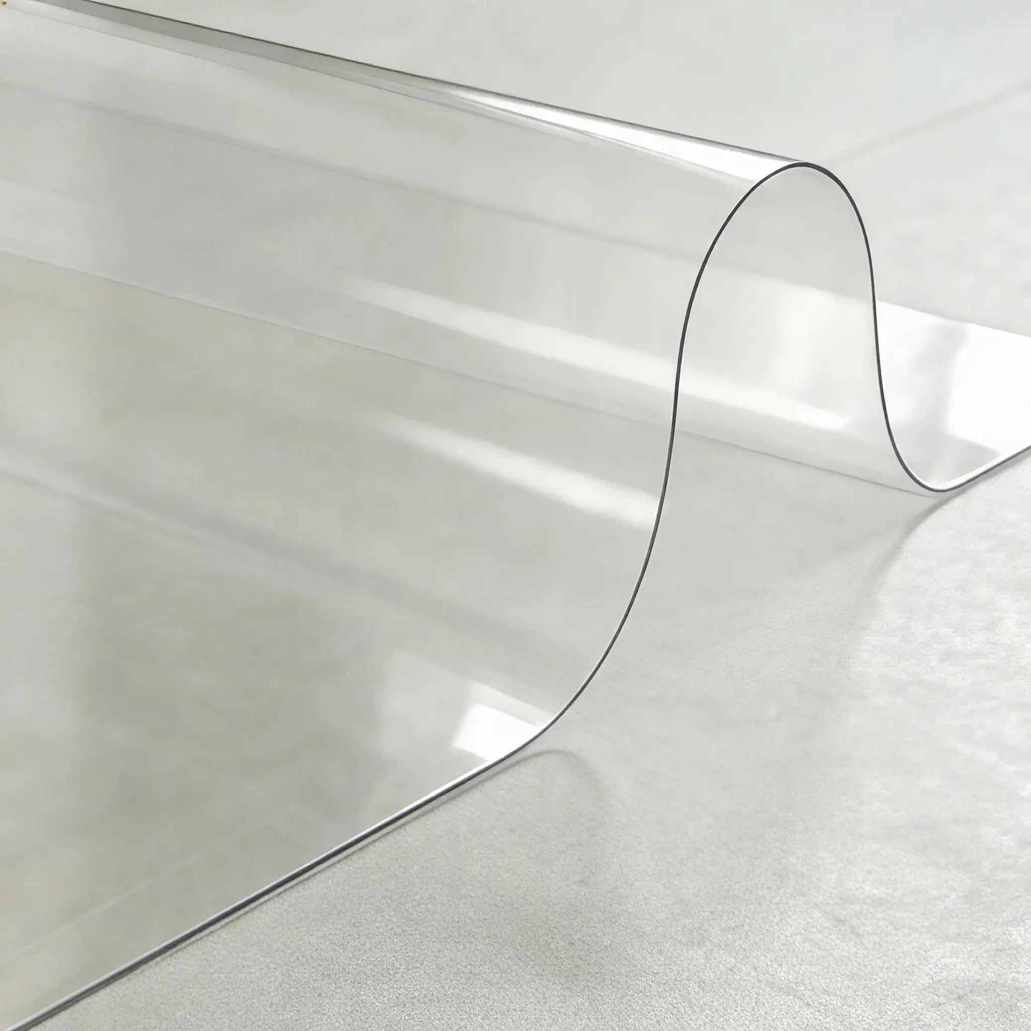 Crystal clear PVC kitchen mat, waterproof and oil-proof floor guard for under sinks and cooking areas.