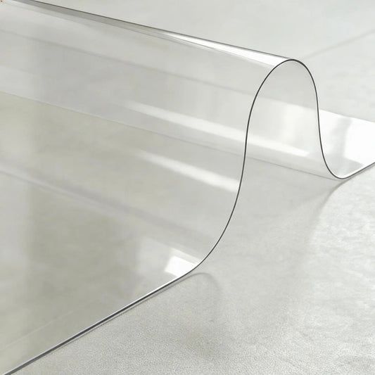 Crystal clear PVC kitchen mat, waterproof and oil-proof floor guard for under sinks and cooking areas.