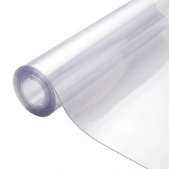 Product shot of PVC mat on a white background, highlighting its bubble-free clear surface.
