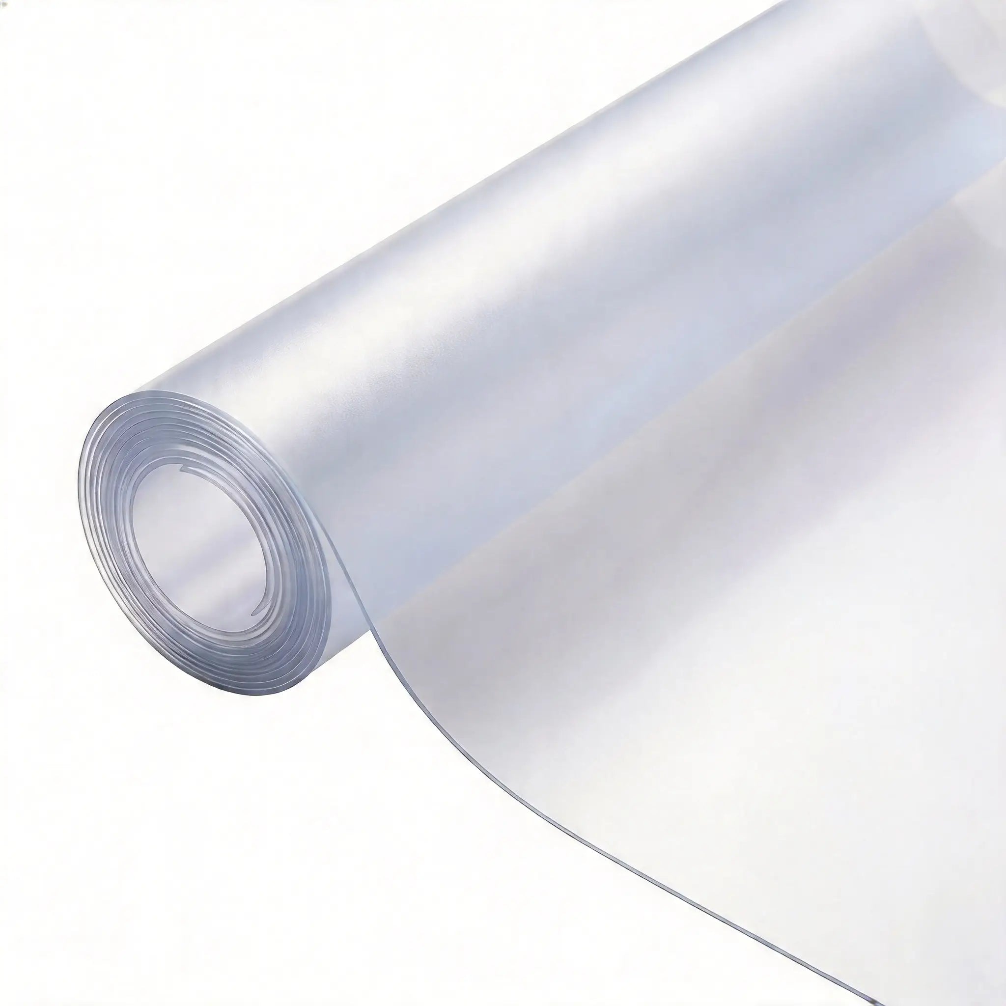 Product shot of frosted PVC bathroom mat on a white background, highlighting its bubble-free matte surface.